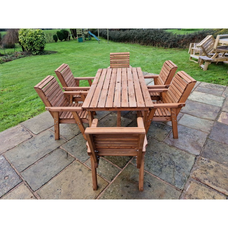 Swedish Redwood Garden Furniture Set by Croft - 6 Seat