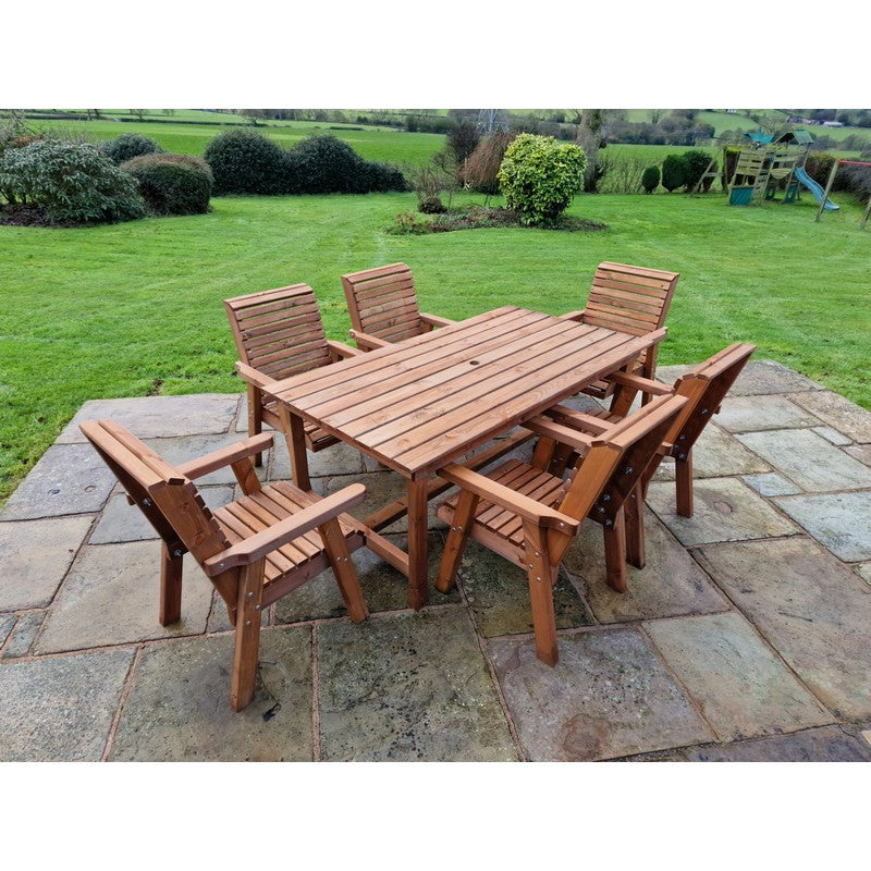Swedish Redwood Garden Furniture Set by Croft - 6 Seat
