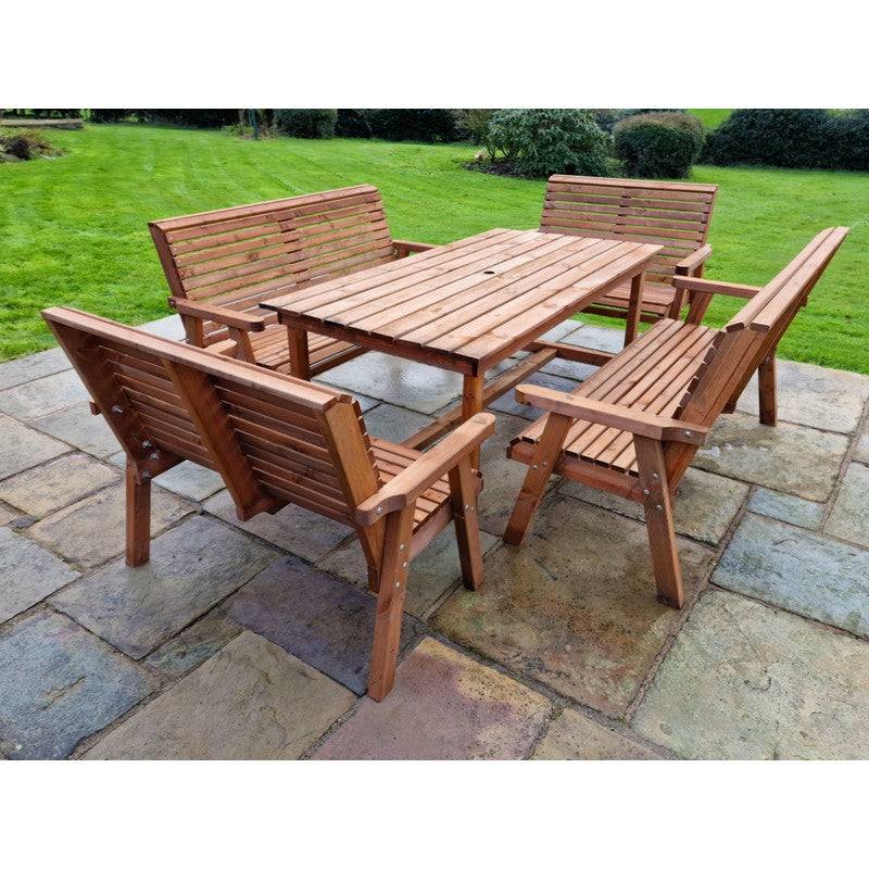 Swedish Redwood Garden Furniture Set by Croft - 10 Seats