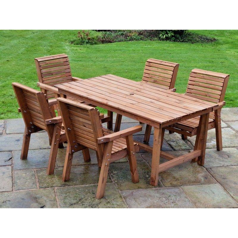 Swedish Redwood Garden Furniture Set by Croft - 5 Seats