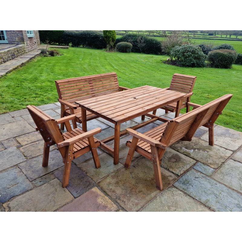Swedish Redwood Garden Furniture Set by Croft - 8 Seats