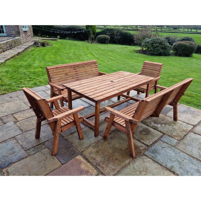 Swedish Redwood Garden Furniture Set by Croft - 8 Seats