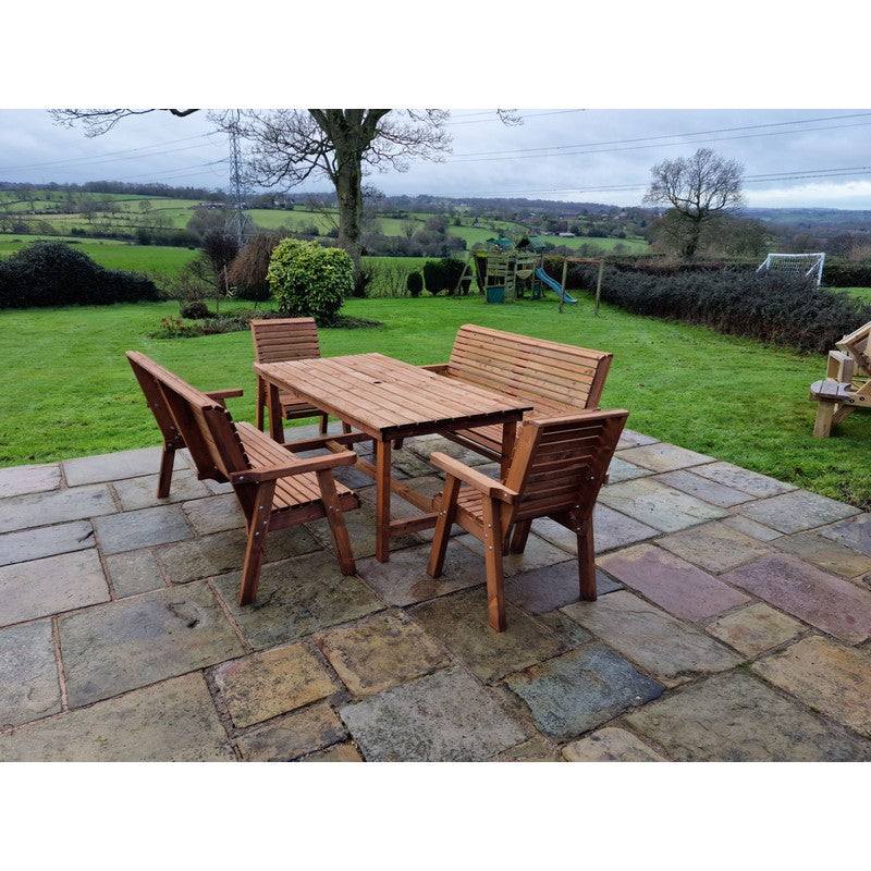 Swedish Redwood Garden Furniture Set by Croft - 8 Seats