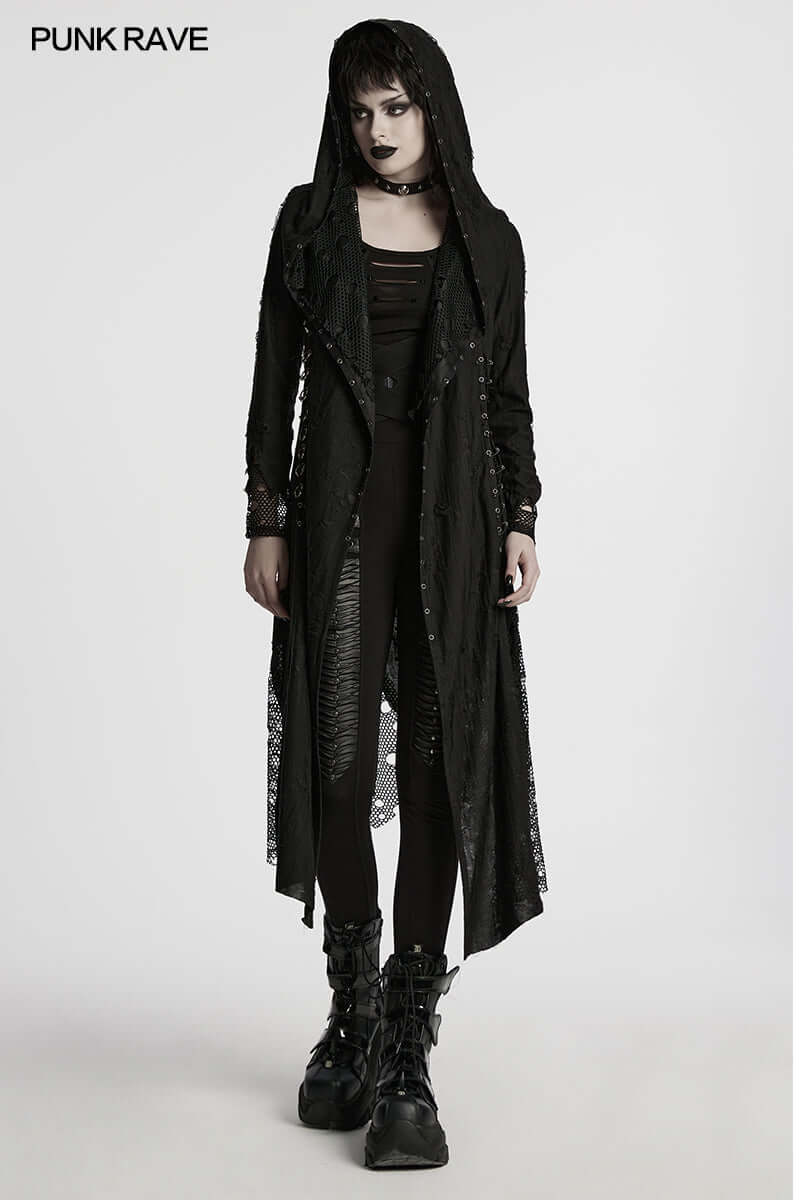 Punk Rave Bexley Decadent Asymmetric Knitted Coat