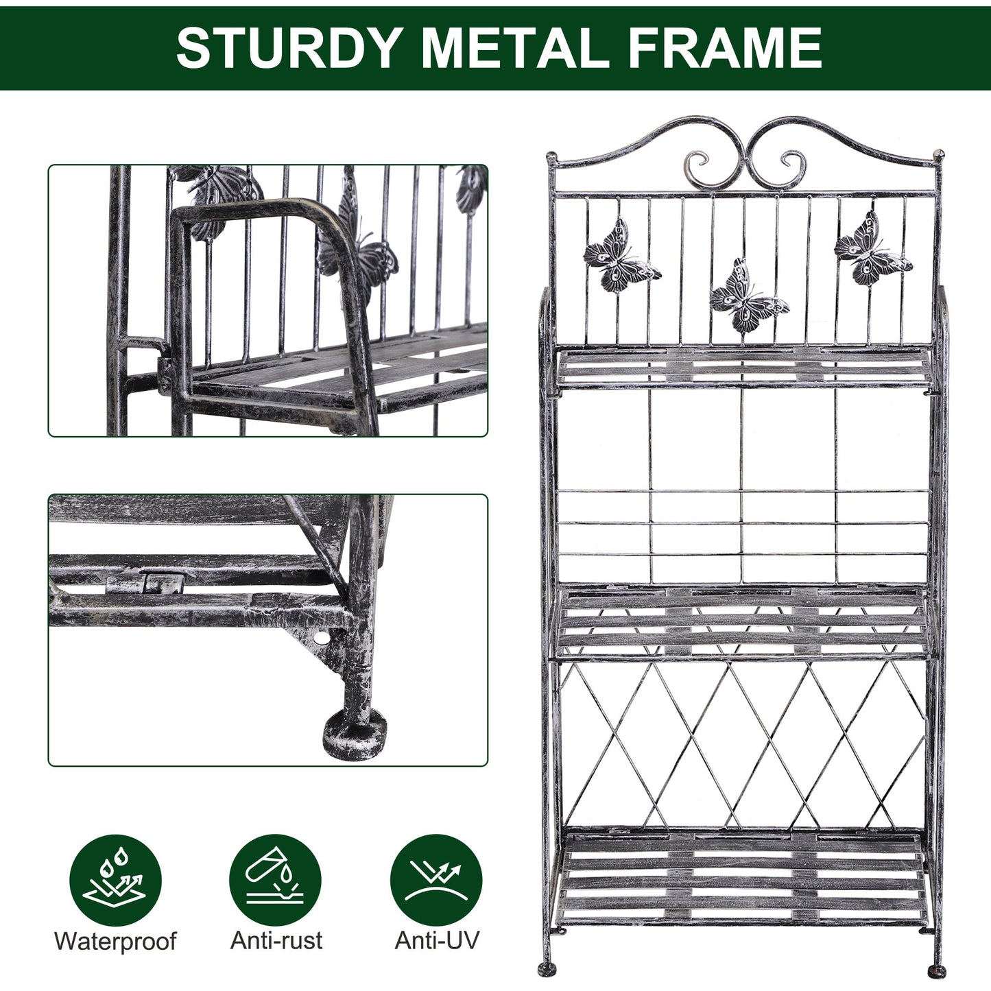 3-Tier Metal Plant Stand