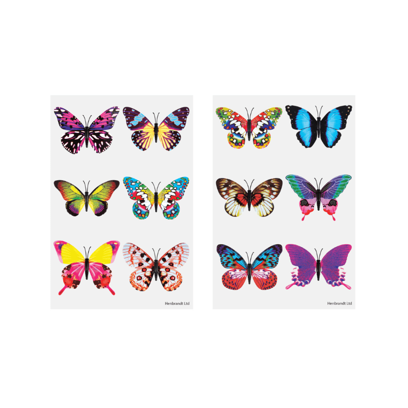 Wholesale Butterfly Temporary Tattoos - (CDU of 96)