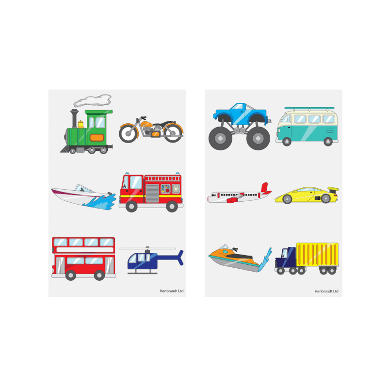 Wholesale Fun Mini Vehicles Tattoos - (CDU of 96)