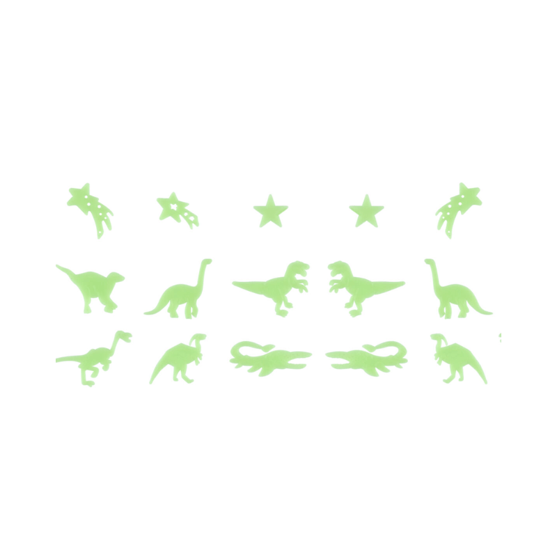 Wholesale Glow In The Dark Dinosaur Stickers - (CDU of 24)