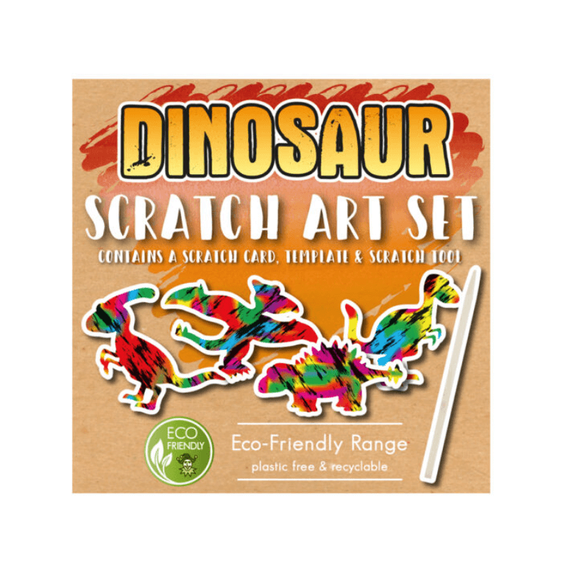 Wholesale Mini Eco-Friendly Dinosaur Scratch Art Set - (CDU of 108)