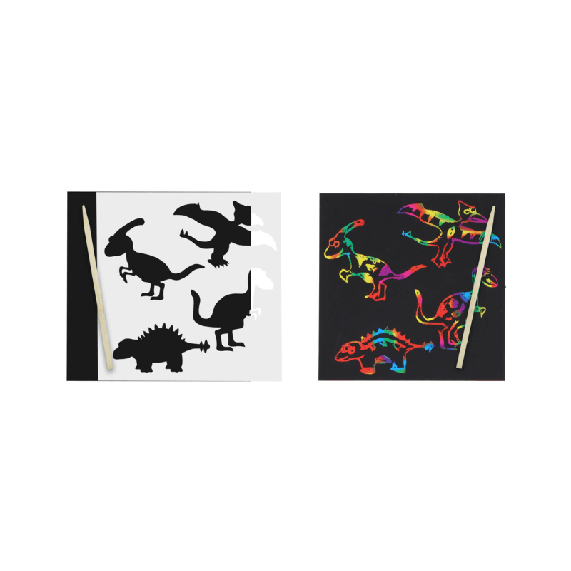 Wholesale Mini Eco-Friendly Dinosaur Scratch Art Set - (CDU of 108)