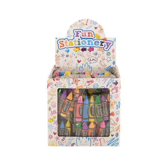 Wholesale Mini Eraser Crayons - (CDU of 84)