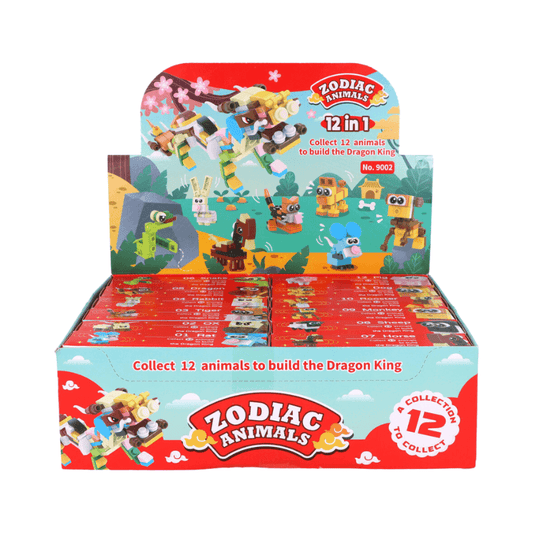 Wholesale Build Your Own Zodiac Animal Blocks - (CDU of 12)
