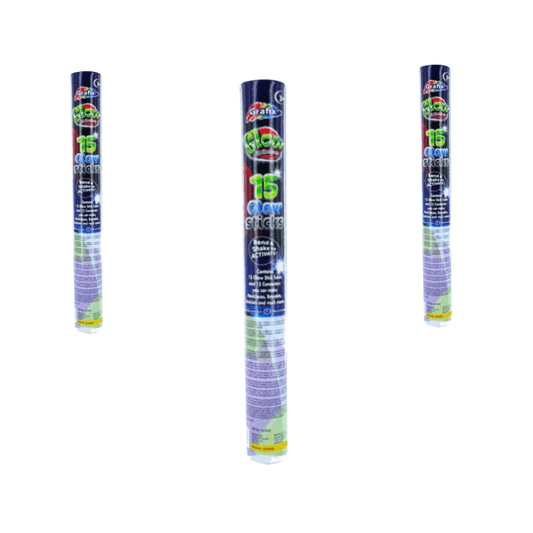 Wholesale 15 Glow In The Dark Glow Sticks - (Case of 24)