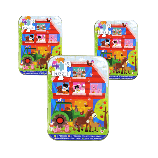 Wholesale Down On The Farm 45 Puzzle In Tin - (Case of 36)