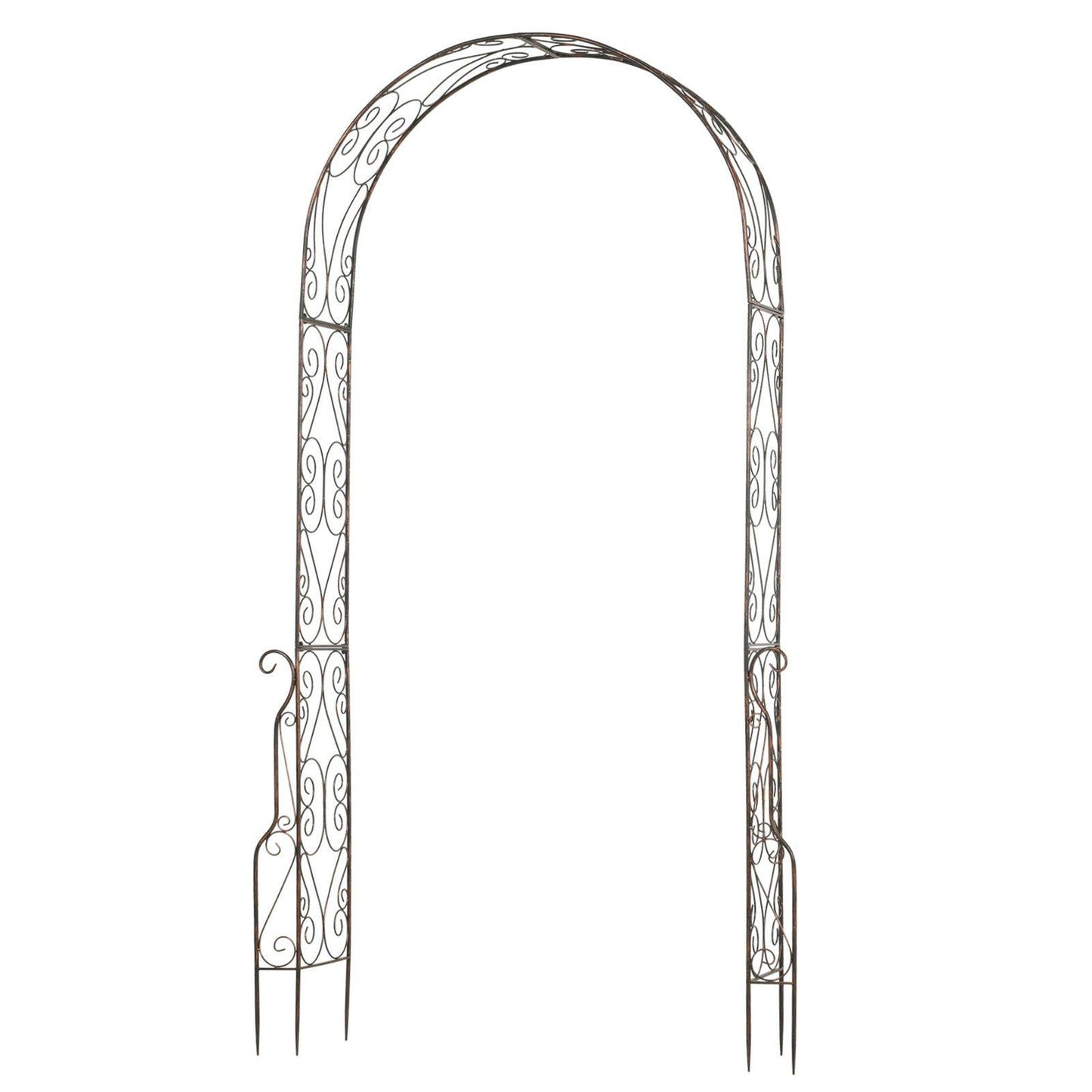 Metal Decorative Garden Rose Arch Arbour Trellis for Climbing Plants Support Archway Wedding Gate 120L x 30W x 226H cm