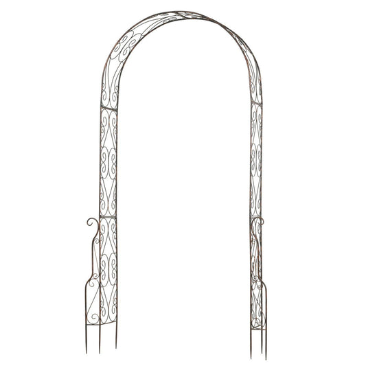 Metal Decorative Garden Rose Arch Arbour Trellis for Climbing Plants Support Archway Wedding Gate 120L x 30W x 226H cm