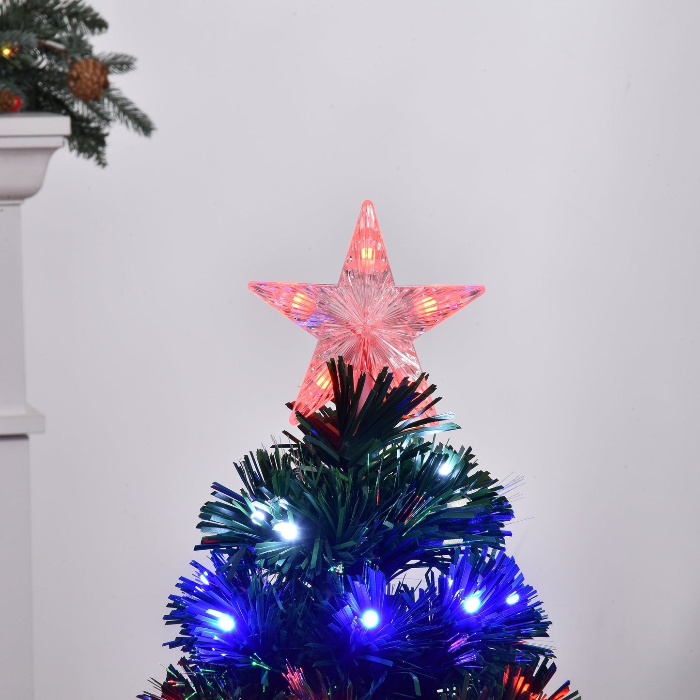 3FT Prelit Artificial Christmas Tree with Multi-Coloured Fiber Optic LED Light