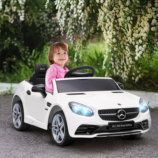Mercedes Benz SLC 300 Ride On Electric Car With Parent Remote 3 To 6 Years White by Aiyaplay