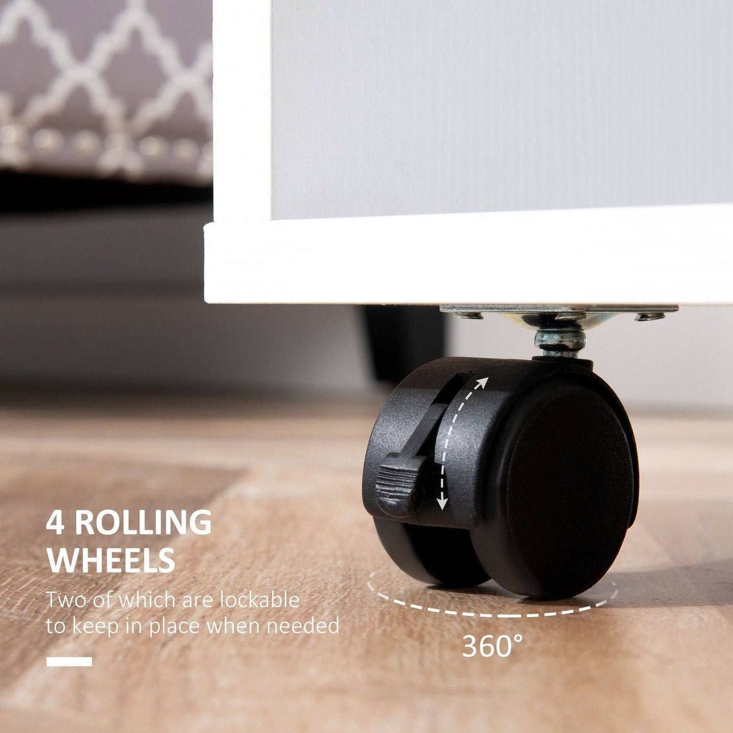 Rolling Open Wardrobe w/ Hanging Rod Storage Shelves Closet Organizer