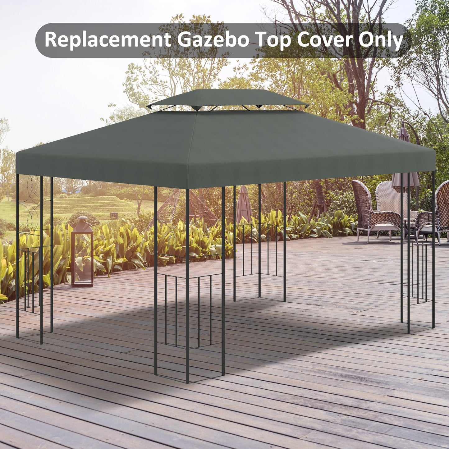 3X4M Gazebo Canopy Replacement Cover