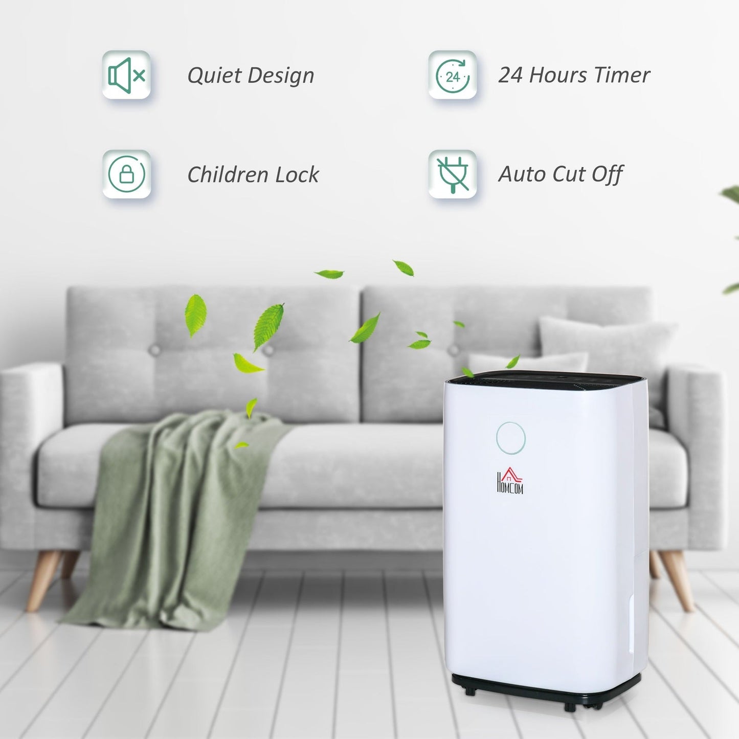 20L/Day 4L Portable Quiet Dehumidifier Home Laundry