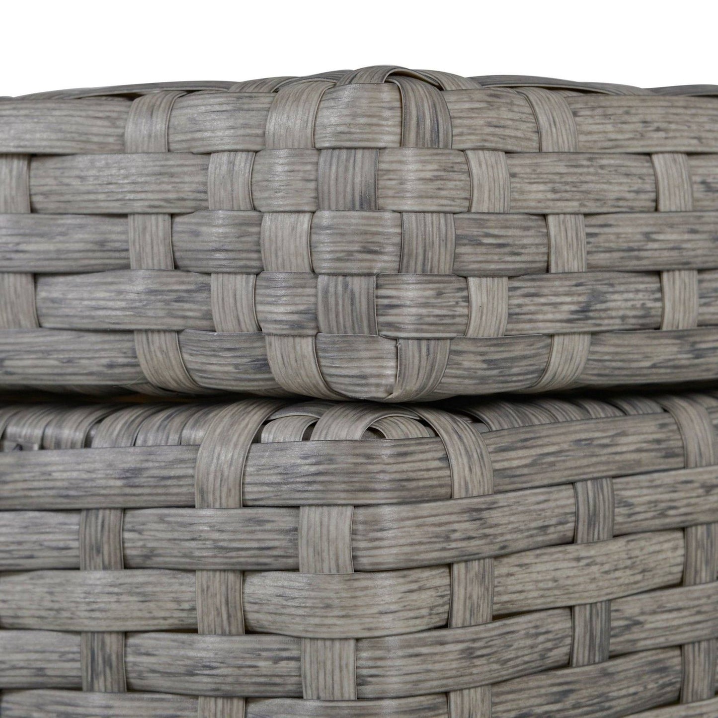 4-Piece PE Rattan Wicker Sofa Set Outdoor Conservatory Furniture Lawn Patio Coffee Table w/ Side Storage Box & Cushion