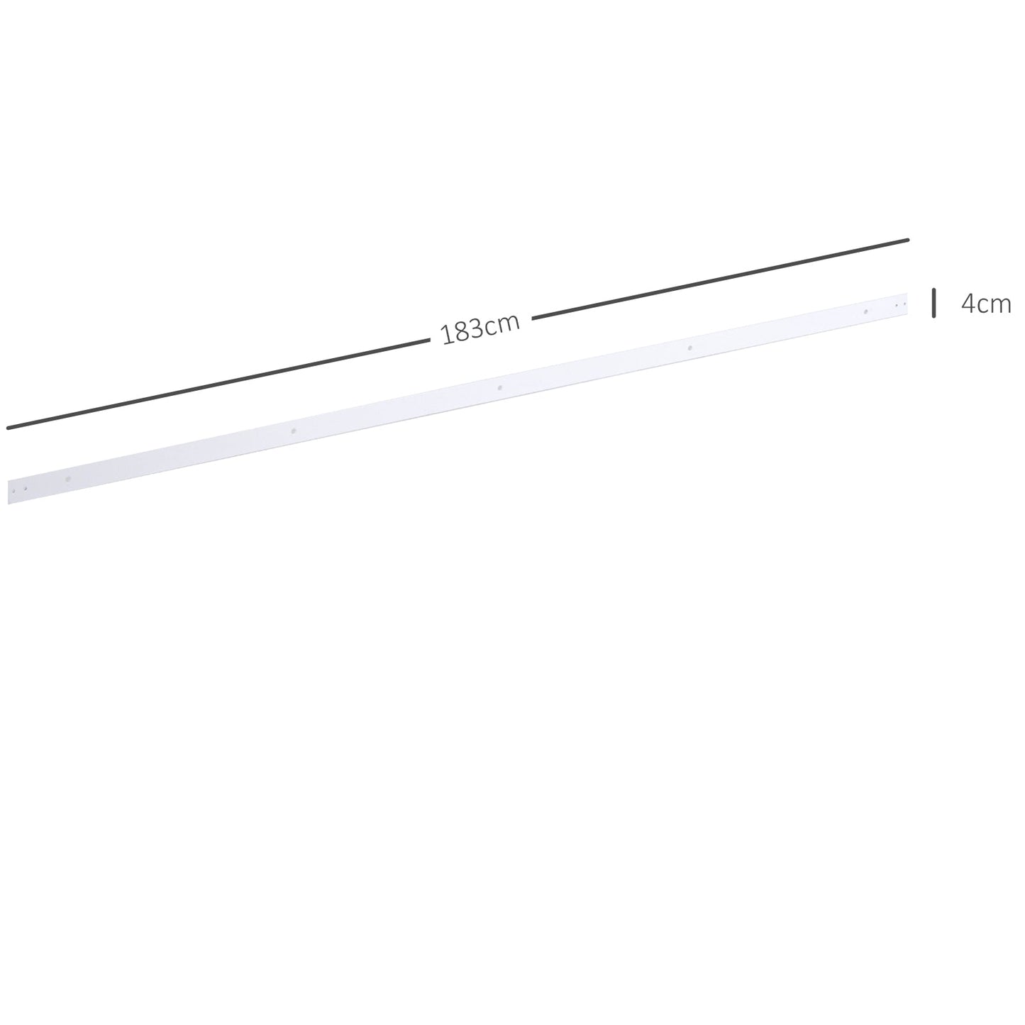 6FT Rustic Interior Sliding Barn Door Mounting Hardware Kit - White