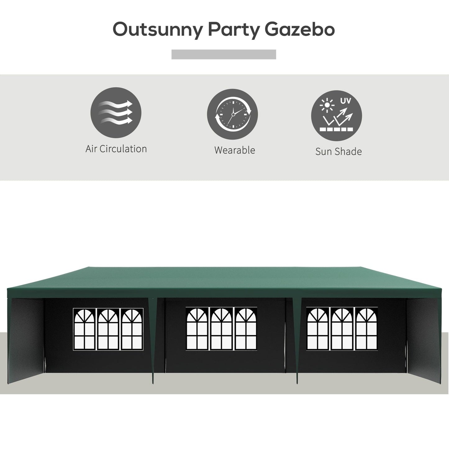 9 x 3m Garden Gazebo