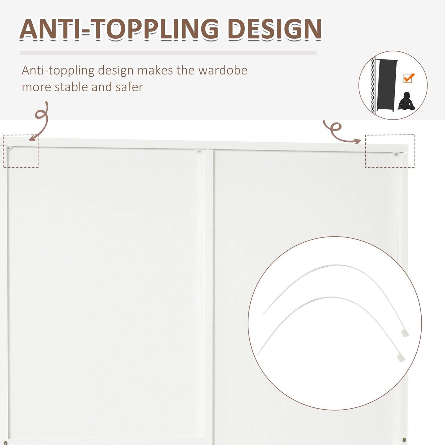 Modern Mirror Wardrobe 2 Door Storage Cupboards Home Storage Organisation Furniture with Adjustable Shelf