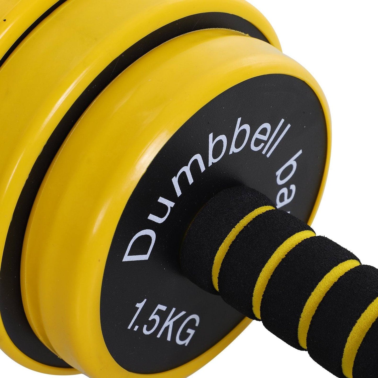 25KG Dumbbell & Barbell Adjustable Set Plate Bar Clamp Rod Home Gym Sports Area Exercise Ergonomic