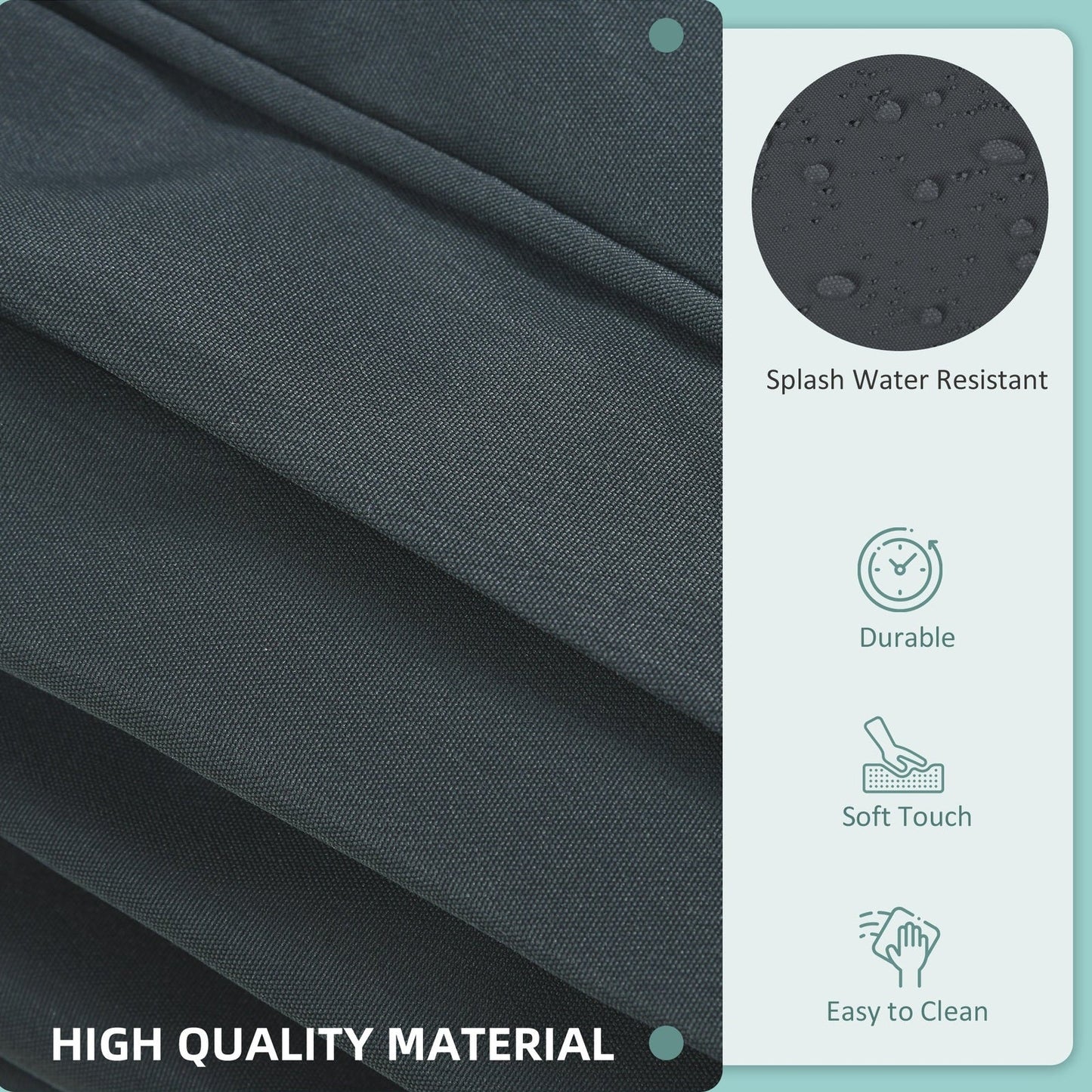 Garden Rattan Sofa Cushion Polyester Cover Replacement Outdoor- No Cushion Included