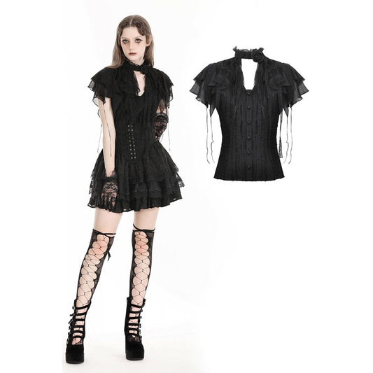Dark in Love Isadora Gothic Blouse - Size UK 18 Left Only!
