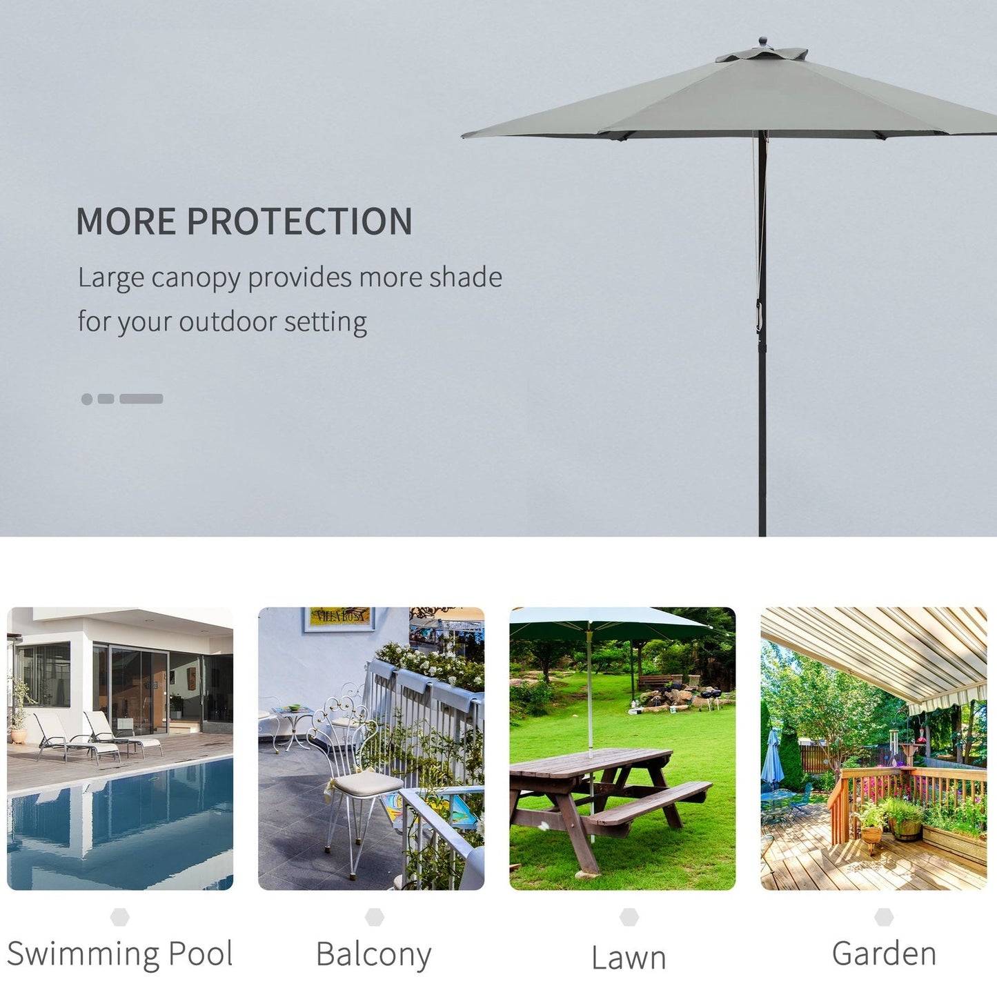 2.8m Garden Parasol Umbrella