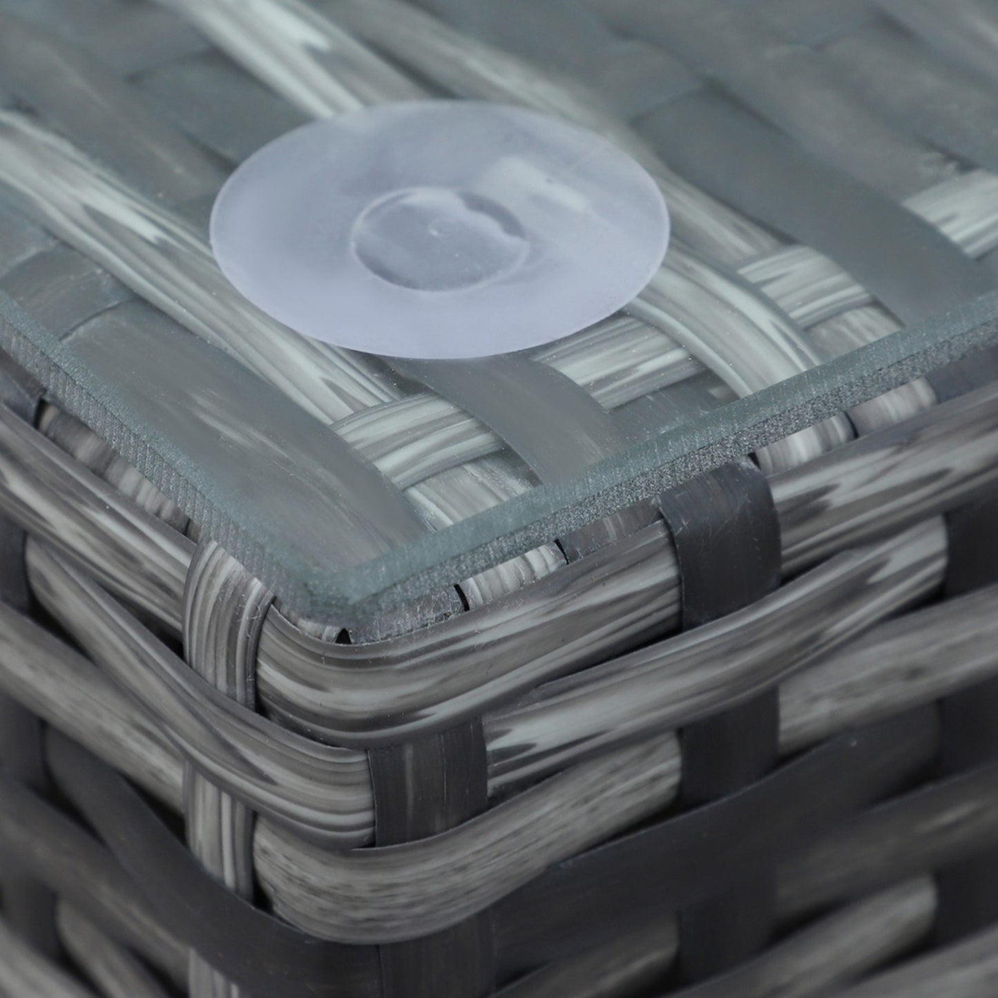 8-Pieces PE Rattan Corner Sofa Set with Thick Cushions