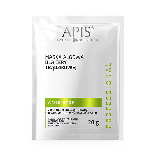 Acne-Stop - Algae Mask for Acne Skin with Bamboo, Green tea & Dead Sea Black Mud 20g