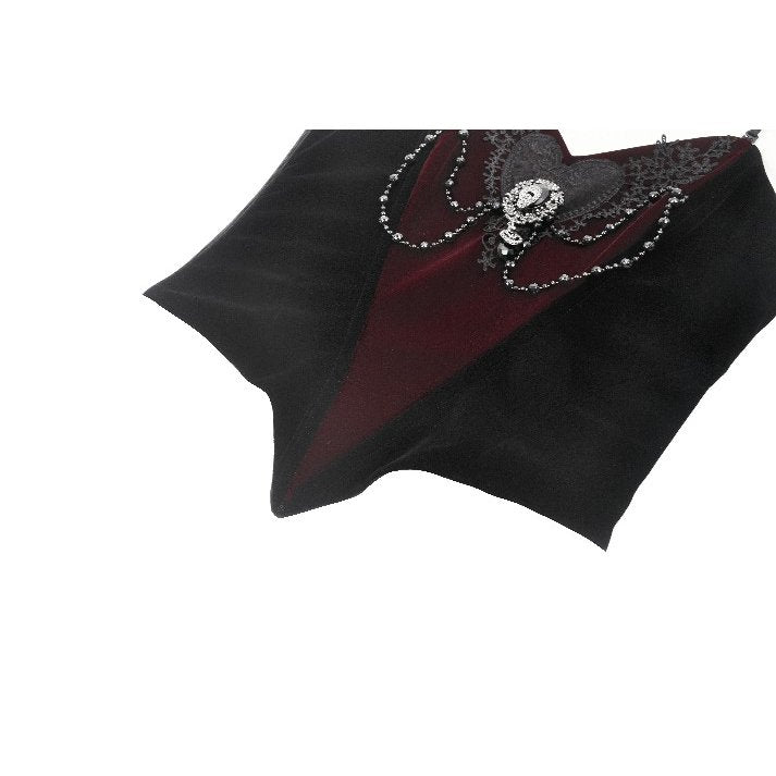 Dark in Love Morrigan Velvet & Lace Chain-Detail Bodysuit
