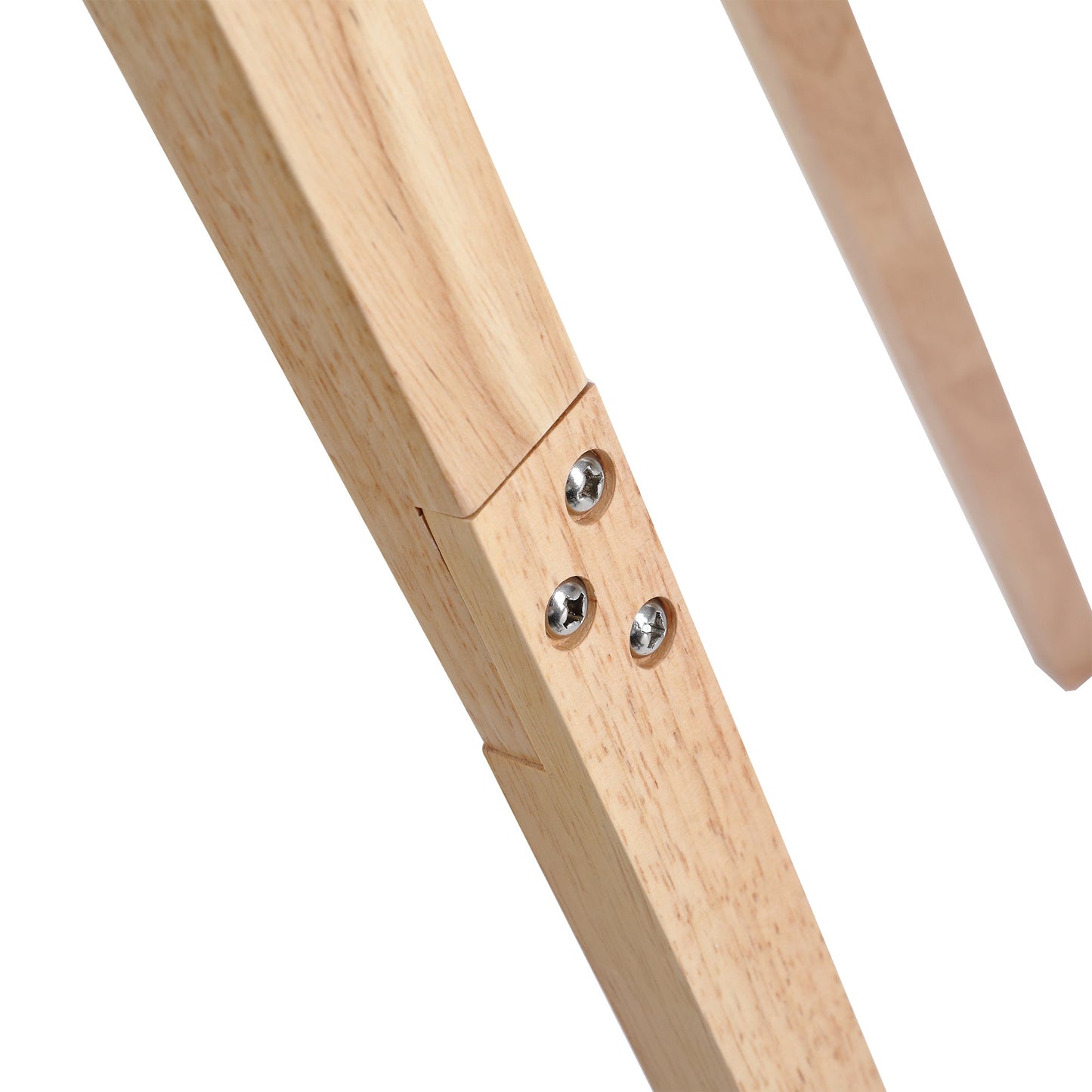 5Ft Elegant Wood Tripod Floor Lamp Free Standing E27 Bulb Lamp Versatile Use For Home Office - Beige