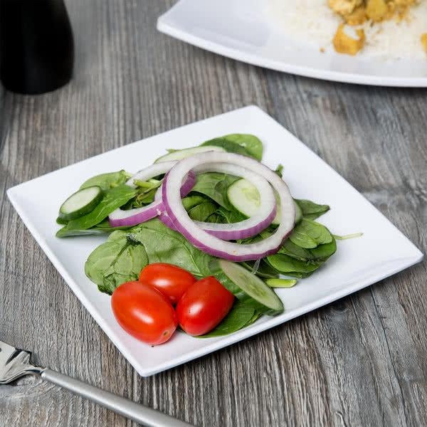 Classic White Square Melamine Plate 150mm - Pack Of 12
