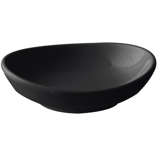 Classic Black Round Melamine Saucer 227ml - Pack Of 12