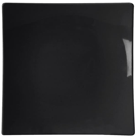 Classic Black Square Melamine Flare Plate 254mm - Pack Of 12