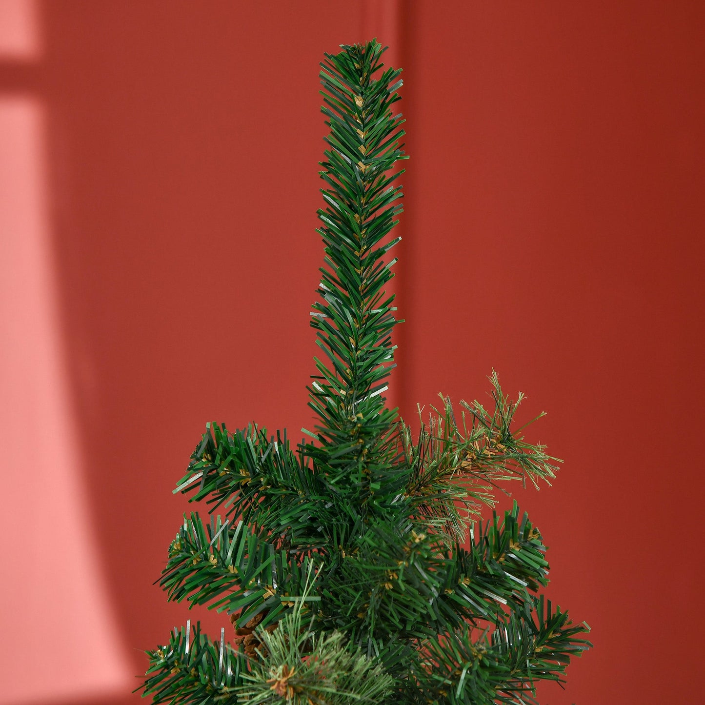 5.5FT Tall Pencil Slim Artificial Christmas Tree with Realistic Branches