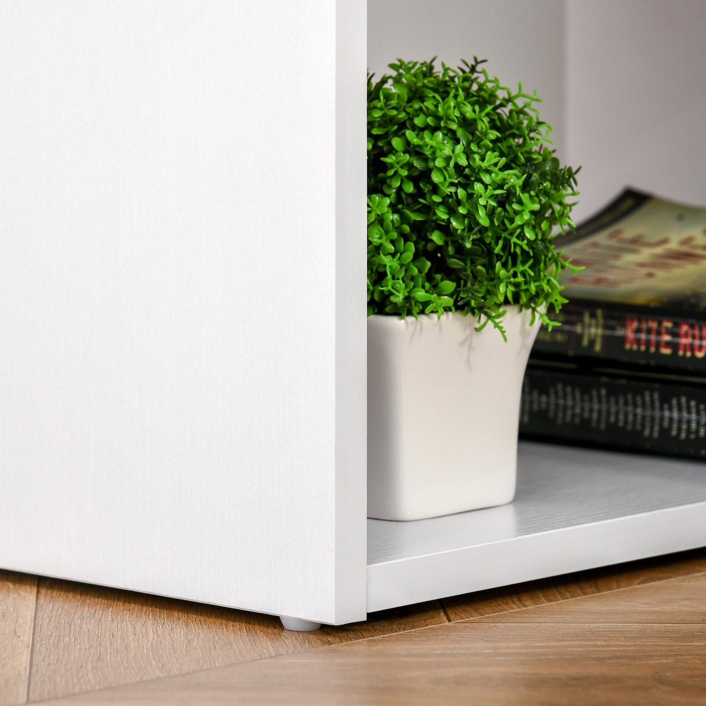 120cm Computer Desk Writing Table Pc Workstation Study Laptop Stationery With 3 Shelf & Drawers White