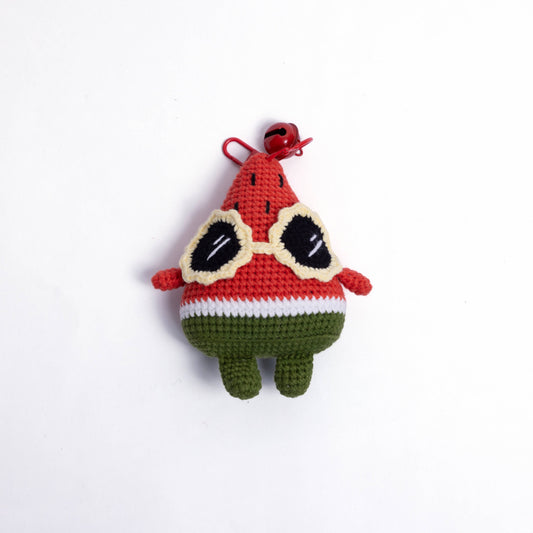 Watermelon slice key ring