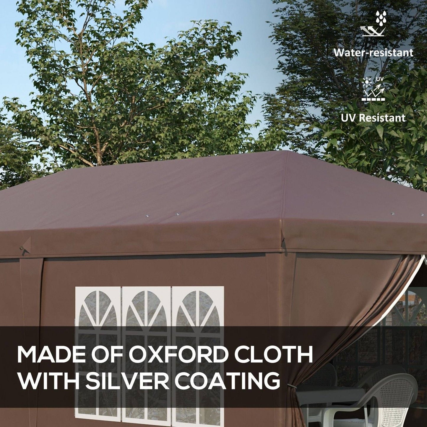 3 x 6 m Pop Up Gazebo with Sides and Windows