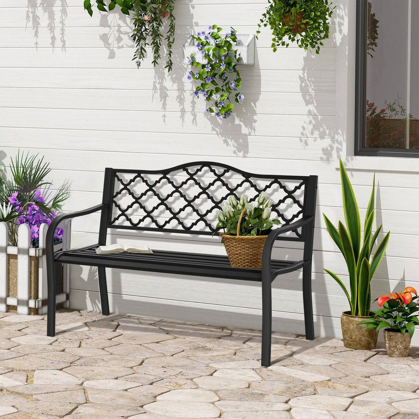 2 Seater Garden Bench Antique Loveseat for Yard