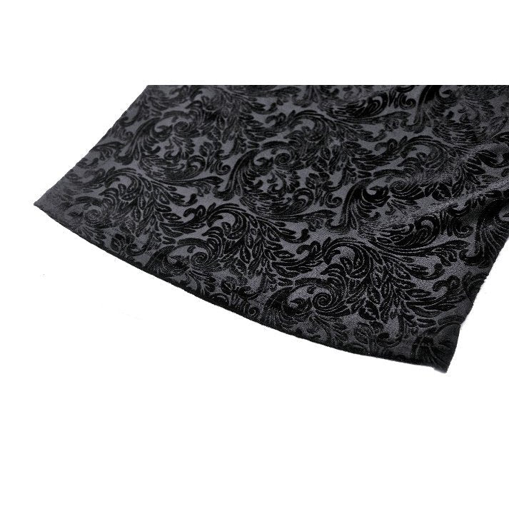 Dark in Love Romilly Lace Trimmed Jacquard Velvet Top