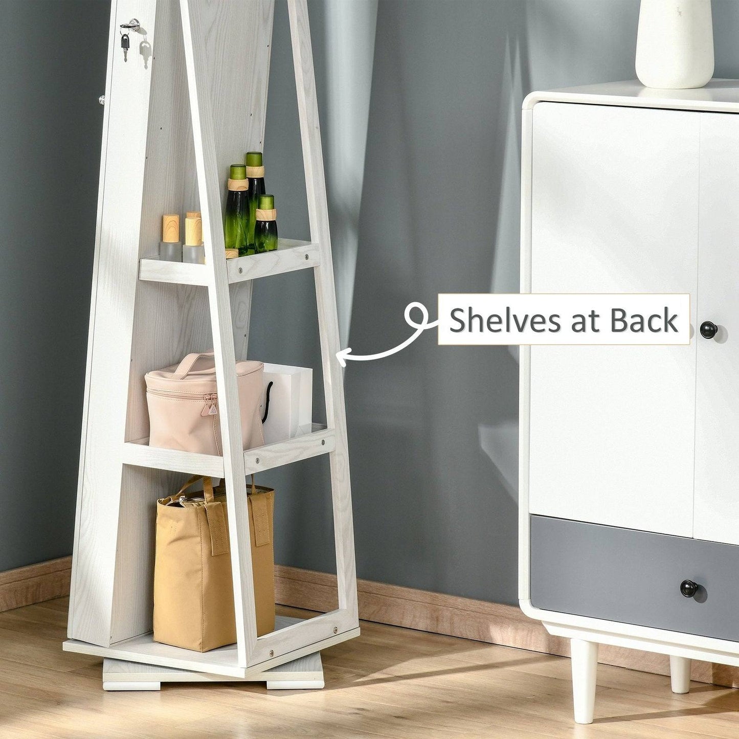 360° Swivel Jewellery Cabinet