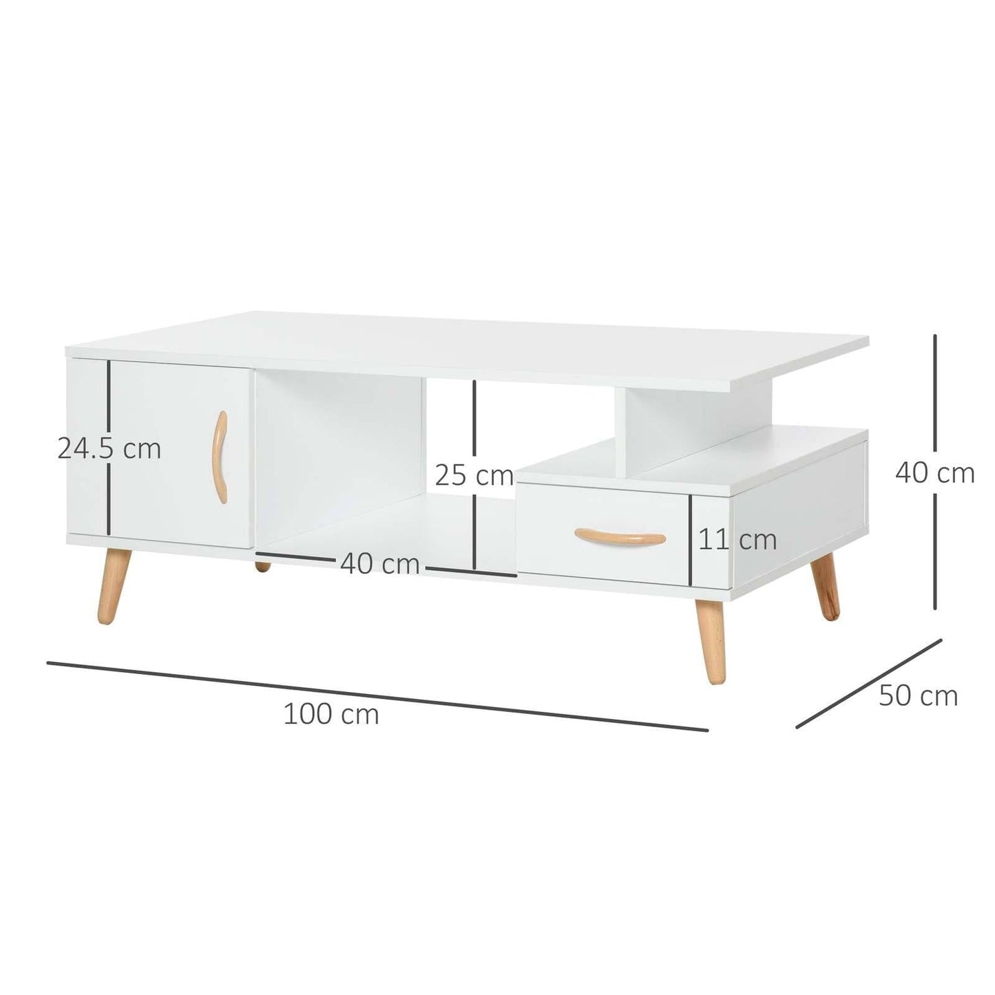 Modern Minimalism Coffee Table with Storage