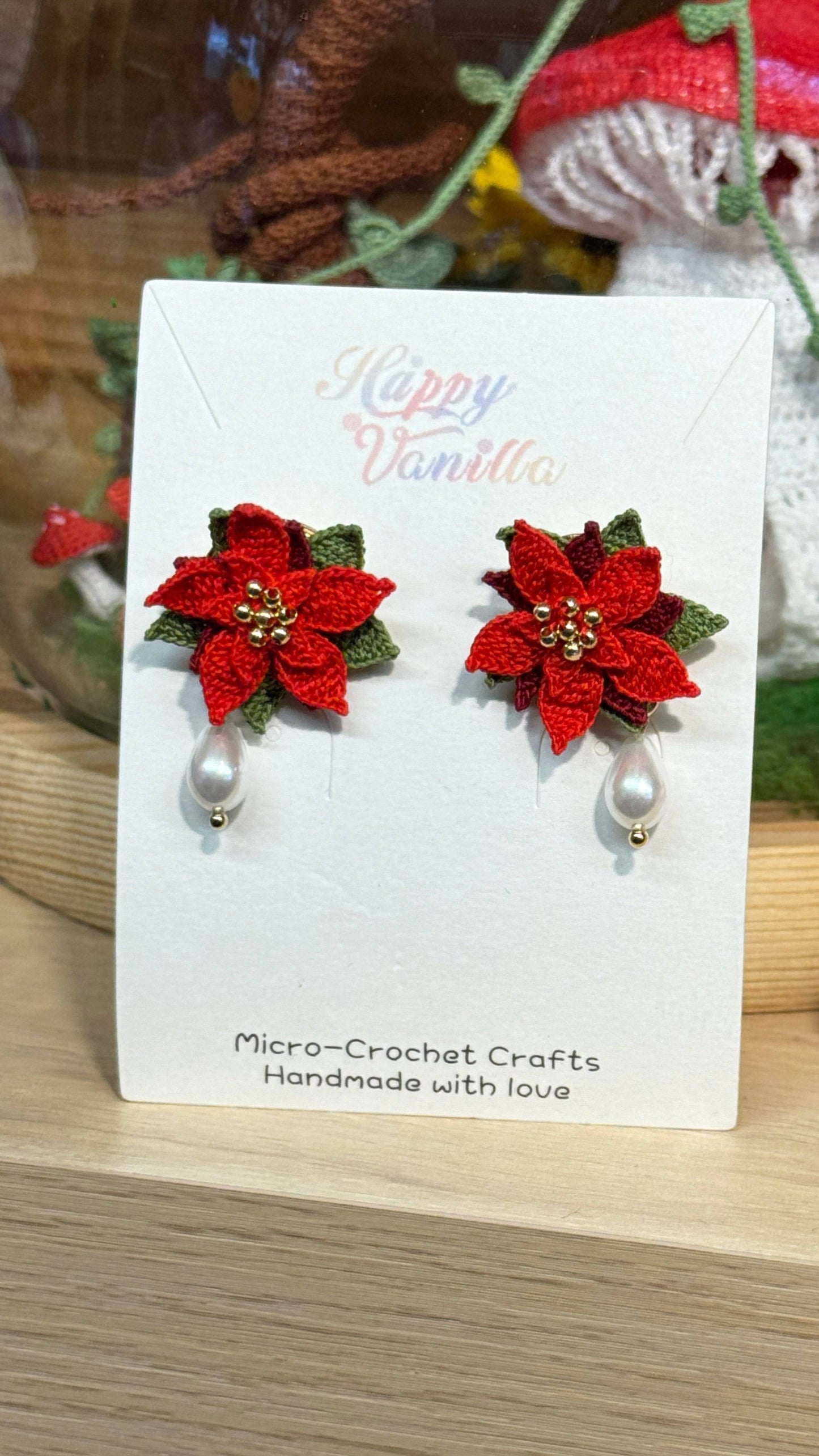 Xmas Earring Danglers Micro-Crochet —Tiny Treasures for Your Ears