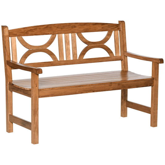 2 Seater Wooden Garden Bench Outdoor Patio Loveseat for Yard